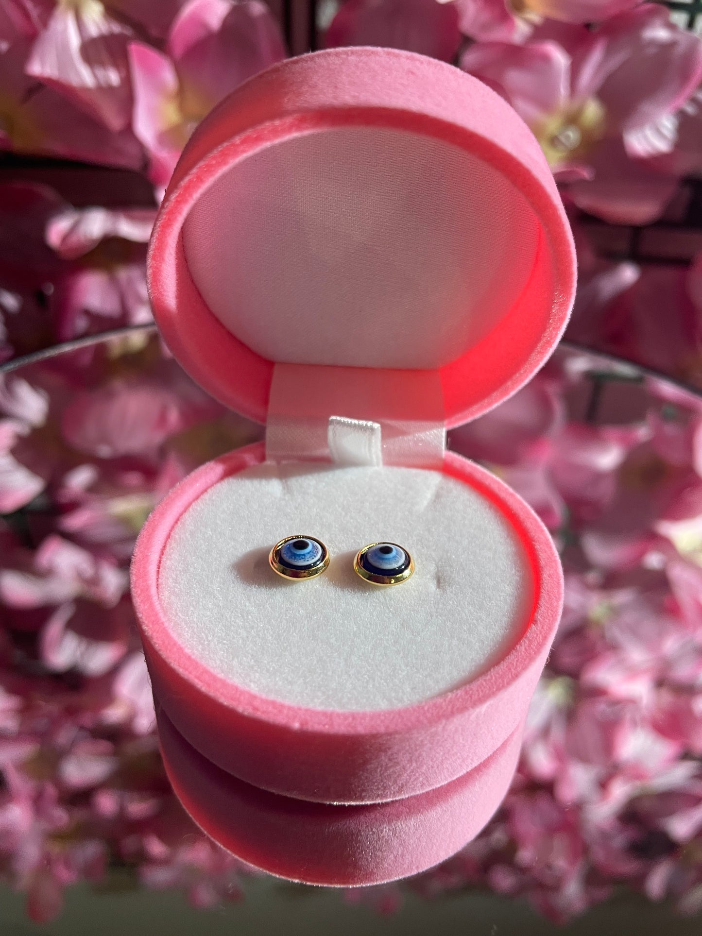 Girl's Blue Spirit (Evil Eye) Protection Stud Earrings