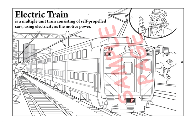 Trains - Coloring & Activity Book | 5.5 x 8.5