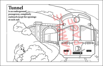 Trains - Coloring & Activity Book | 5.5 x 8.5